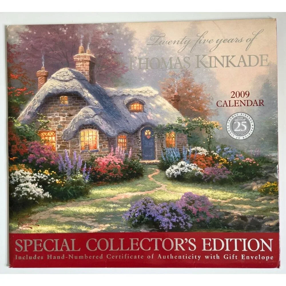 Thomas Kinkade 2009 Special Collectors Edition Calendar COA Landscape Prints